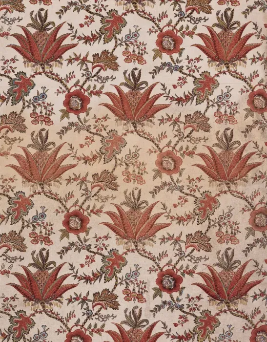 Framed Print : Floral print, 1785. 1785. Creator: Oberkampf Manufactory Framed Print : Floral print, 1785. 1785. Creator: Oberkampf Manufactory