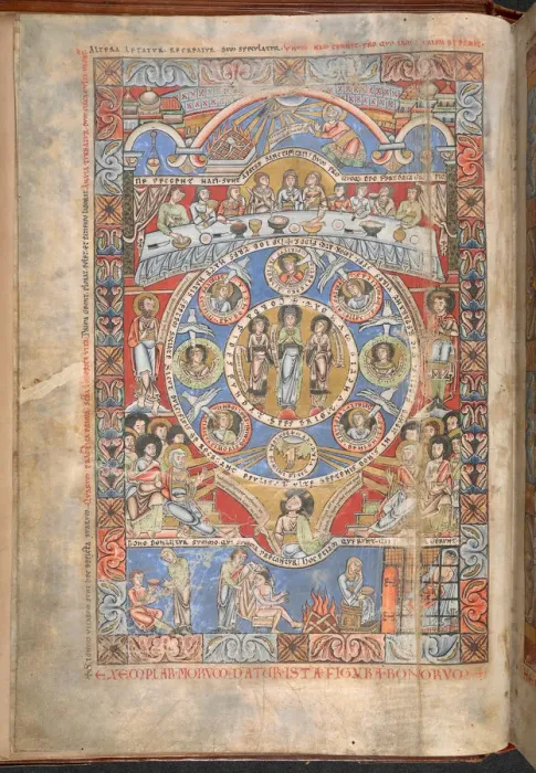 Framed Print : The Floreffe Bible. Book of Job, c. 1170 Framed Print : The Floreffe Bible. Book of Job, c. 1170