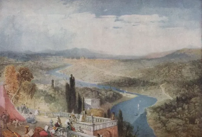 Framed Print : Florence, 1839, (1918). Artist: James Baker Pyne Framed Print : Florence, 1839, (1918). Artist: James Baker Pyne