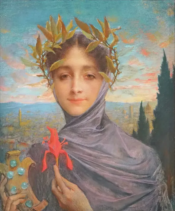Framed Print : Florence, c1898. Creator: Lévy-Dhurmer; Lucien (1865-1953) Framed Print : Florence, c1898. Creator: Lévy-Dhurmer; Lucien (1865-1953)