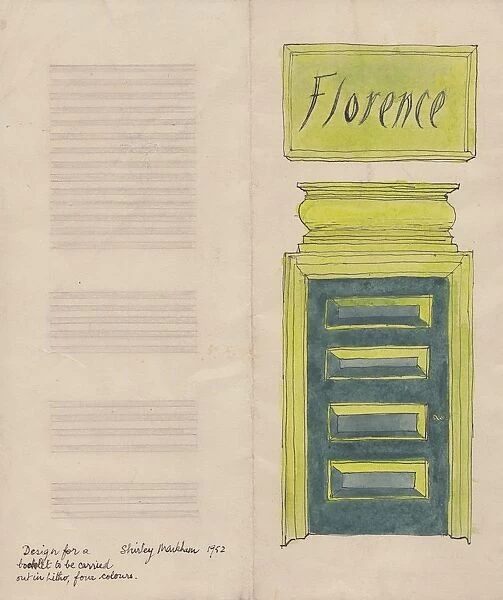 Florence leaflet, 1952. Creator: Shirley Markham