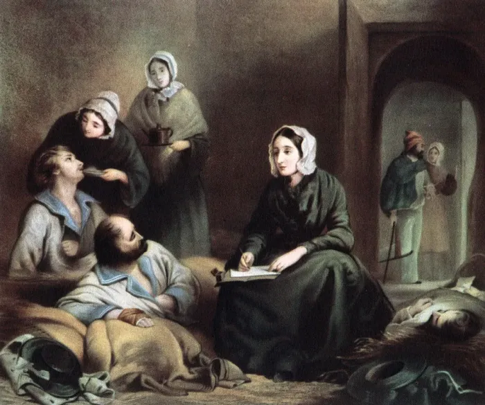 Framed Print : Florence Nightingale, British nurse and hospital reformer, at Scutari Hospital, Turkey, 1855 Framed Print : Florence Nightingale, British nurse and hospital reformer, at Scutari Hospital, Turkey, 1855