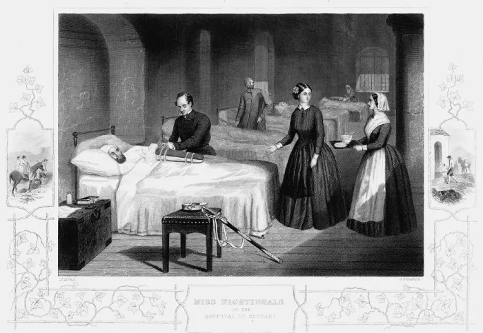 Framed Print : Florence Nightingale in the hospital at Scutari, c1860 Framed Print : Florence Nightingale in the hospital at Scutari, c1860