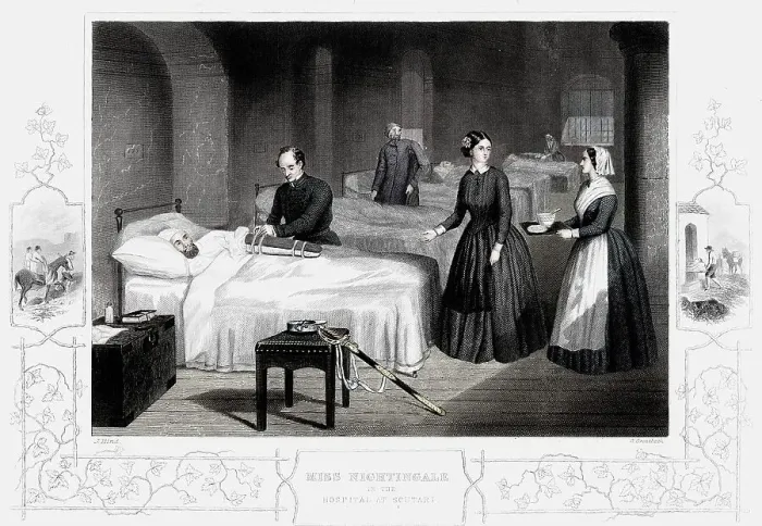 Framed Print : Florence Nightingale in the hospital at Scutari, c1860 Framed Print : Florence Nightingale in the hospital at Scutari, c1860
