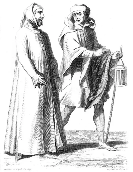 Framed Print : Florentine plebeian and henchman, 14th century (1849) Framed Print : Florentine plebeian and henchman, 14th century (1849)