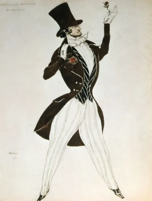Framed Print : Florestan, design for a costume for the ballet Carnival composed by Robert Schumann, 1919. Artist: Leon Bakst Framed Print : Florestan, design for a costume for the ballet Carnival composed by Robert Schumann, 1919. Artist: Leon Bakst