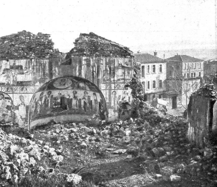 Framed Print : De Florina a Monastir; ruines de l'eglise d Ekchisou, 1916. Creator: Unknown Framed Print : De Florina a Monastir; ruines de l'eglise d Ekchisou, 1916. Creator: Unknown