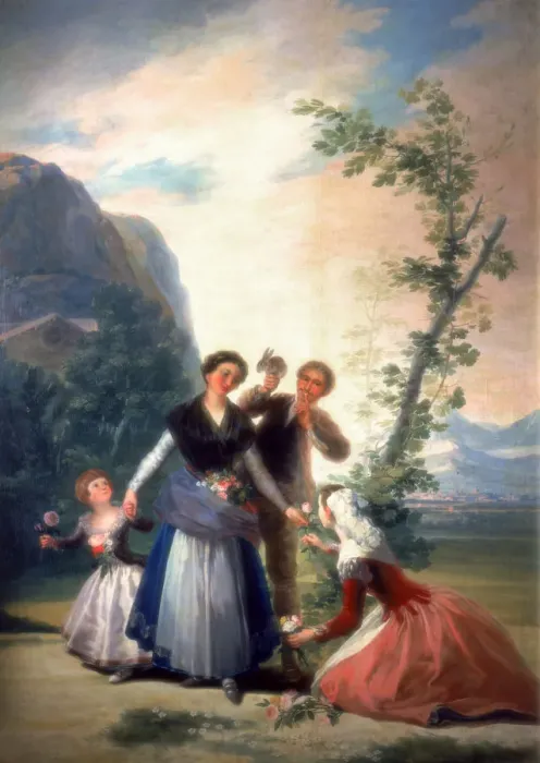 Framed Print : The Florists or Spring, 1786. Artist: Francisco Goya Framed Print : The Florists or Spring, 1786. Artist: Francisco Goya