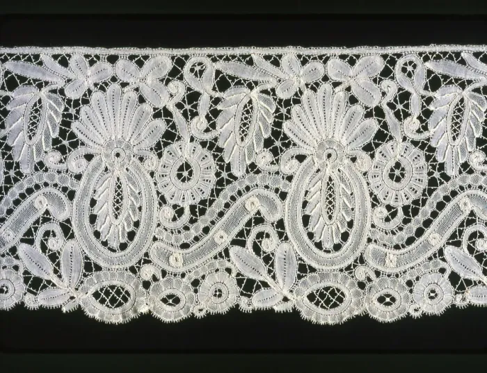Framed Print : Flounce (Fragment), Belgium, 1860s / 80s. Creator: Unknown Framed Print : Flounce (Fragment), Belgium, 1860s / 80s. Creator: Unknown
