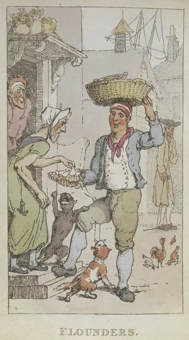 Framed Print : Flounders, 1820. Creator: Thomas Rowlandson. Flounders, 1820. Creator: Thomas Rowlandson Framed Print : Flounders, 1820. Creator: Thomas Rowlandson. Flounders, 1820. Creator: Thomas Rowlandson