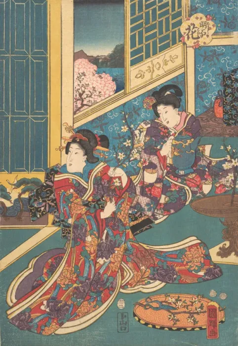 Framed Print : Flower of Akashi (Akashi no hana), 1853. Creator: Utagawa Kuniteru Framed Print : Flower of Akashi (Akashi no hana), 1853. Creator: Utagawa Kuniteru