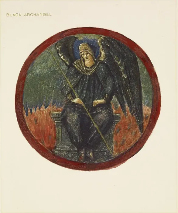 Framed Print : The Flower Book - Black Archangel, 1905. Creator: Sir Edward Coley Burne-Jones Framed Print : The Flower Book - Black Archangel, 1905. Creator: Sir Edward Coley Burne-Jones