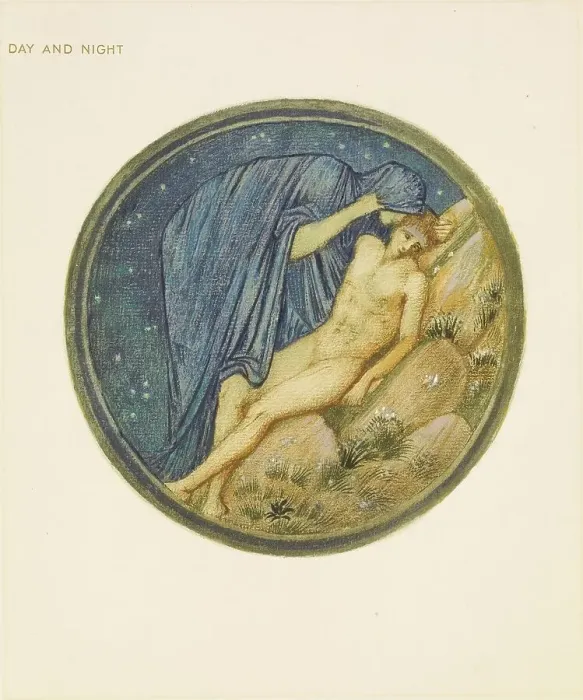 Framed Print : The Flower Book - Day and Night, 1905. Creator: Sir Edward Coley Burne-Jones Framed Print : The Flower Book - Day and Night, 1905. Creator: Sir Edward Coley Burne-Jones