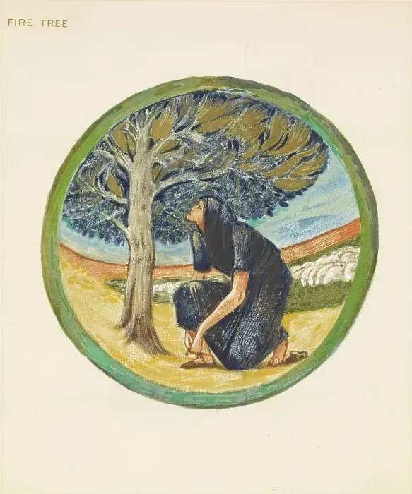 Framed Print : The Flower Book - Fire Tree, 1905. Creator: Sir Edward Coley Burne-Jones Framed Print : The Flower Book - Fire Tree, 1905. Creator: Sir Edward Coley Burne-Jones