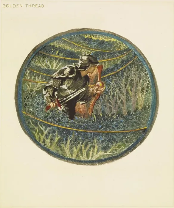 Framed Print : The Flower Book - Golden Thread, 1905. Creator: Sir Edward Coley Burne-Jones Framed Print : The Flower Book - Golden Thread, 1905. Creator: Sir Edward Coley Burne-Jones