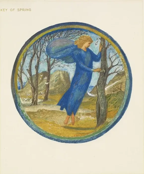 Framed Print : The Flower Book- Key of Spring, 1905. Creator: Sir Edward Coley Burne-Jones Framed Print : The Flower Book- Key of Spring, 1905. Creator: Sir Edward Coley Burne-Jones