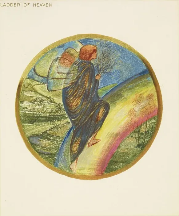 Framed Print : The Flower Book- Ladder of Heaven, 1905. Creator: Sir Edward Coley Burne-Jones Framed Print : The Flower Book- Ladder of Heaven, 1905. Creator: Sir Edward Coley Burne-Jones