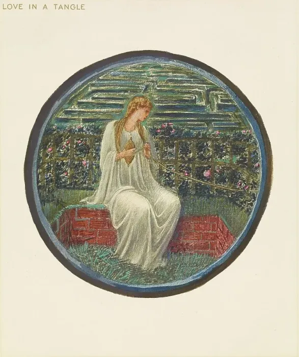 Framed Print : The Flower Book - Love in a Tangle, 1905. Creator: Sir Edward Coley Burne-Jones Framed Print : The Flower Book - Love in a Tangle, 1905. Creator: Sir Edward Coley Burne-Jones