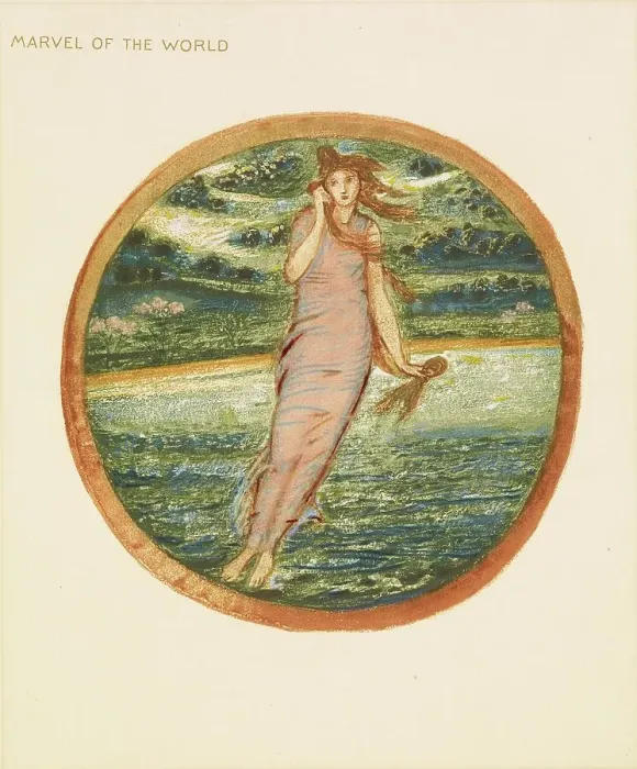 Framed Print : The Flower Book - Marvel of the World, 1905. Creator: Sir Edward Coley Burne-Jones Framed Print : The Flower Book - Marvel of the World, 1905. Creator: Sir Edward Coley Burne-Jones