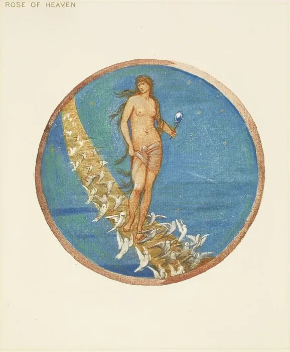 Framed Print : The Flower Book - Rose of Heaven, 1905. Creator: Sir Edward Coley Burne-Jones Framed Print : The Flower Book - Rose of Heaven, 1905. Creator: Sir Edward Coley Burne-Jones
