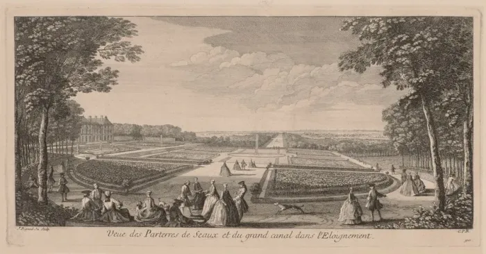 Framed Print : Flower Gardens of Seaux. Creator: Jacques Rigaud (French, 1681-1754) Framed Print : Flower Gardens of Seaux. Creator: Jacques Rigaud (French, 1681-1754)