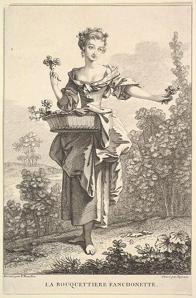 The Flower Girl Fanchonette, 1741-63. Creator: John Ingram