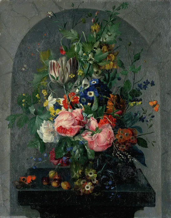 Framed Print : Flower Still Life, 1760-1780. Creator: Unknown Framed Print : Flower Still Life, 1760-1780. Creator: Unknown