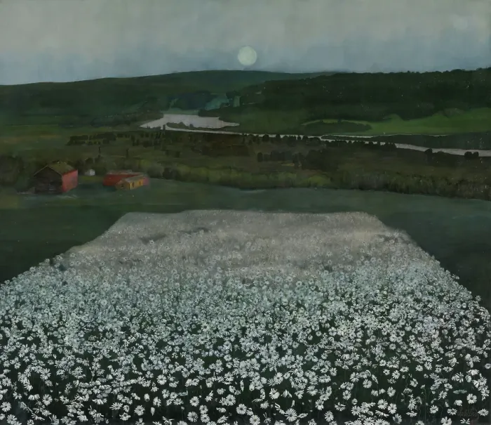 Framed Print : Flower Meadow in the North, 1905. Creator: Harald Sohlberg
