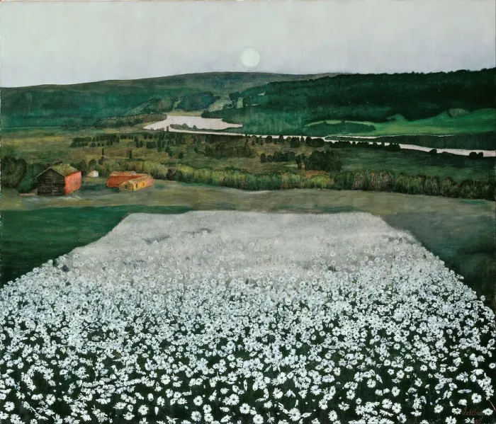 Framed Print : Flower Meadow in the North. Artist: Sohlberg, Harald (1869-1935) Framed Print : Flower Meadow in the North. Artist: Sohlberg, Harald (1869-1935)