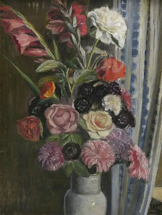Framed Print : Flower picture, 1906. Creator: Poul S. Christiansen Framed Print : Flower picture, 1906. Creator: Poul S. Christiansen