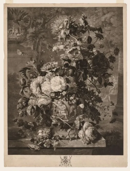 Framed Print : A Flower Piece, 1778. Creator: Richard Earlom (British, 1743-1822) Framed Print : A Flower Piece, 1778. Creator: Richard Earlom (British, 1743-1822)