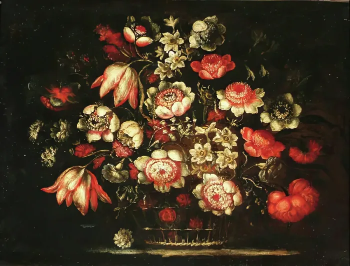 Framed Print : Flower Piece, 17th Century. Creator: Unknown Framed Print : Flower Piece, 17th Century. Creator: Unknown