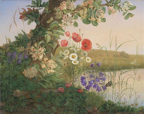 Flower piece, 1841. Creator: Christine Lovmand