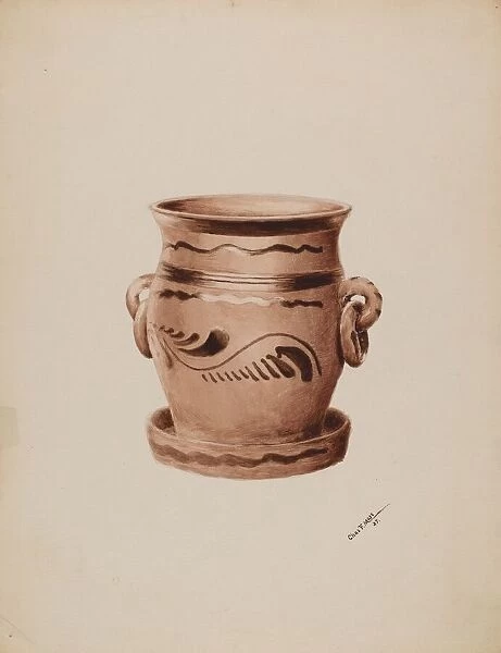 Flower Pot, 1937. Creator: Charles Moss