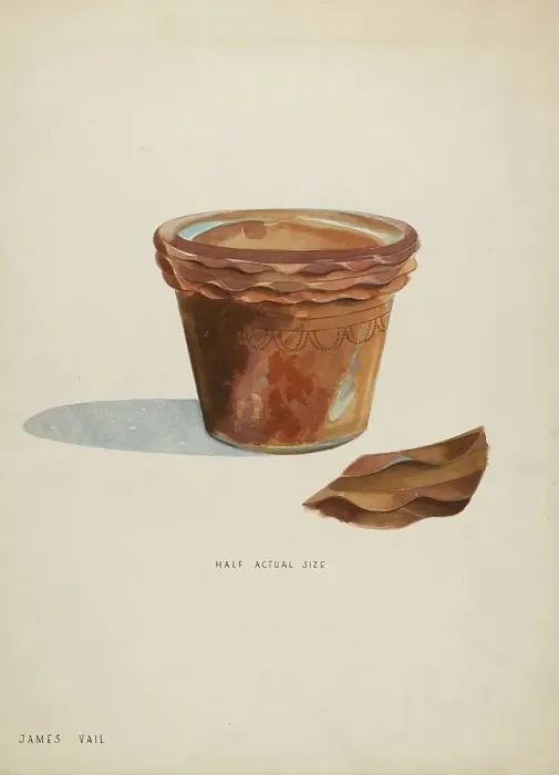 Framed Print : Flower Pot, c. 1936. Creator: James Vail Framed Print : Flower Pot, c. 1936. Creator: James Vail
