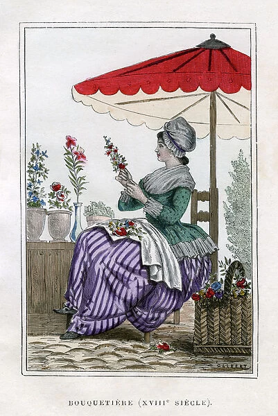 Flower seller, 18th century (1882-1884). Artist: Gilbert