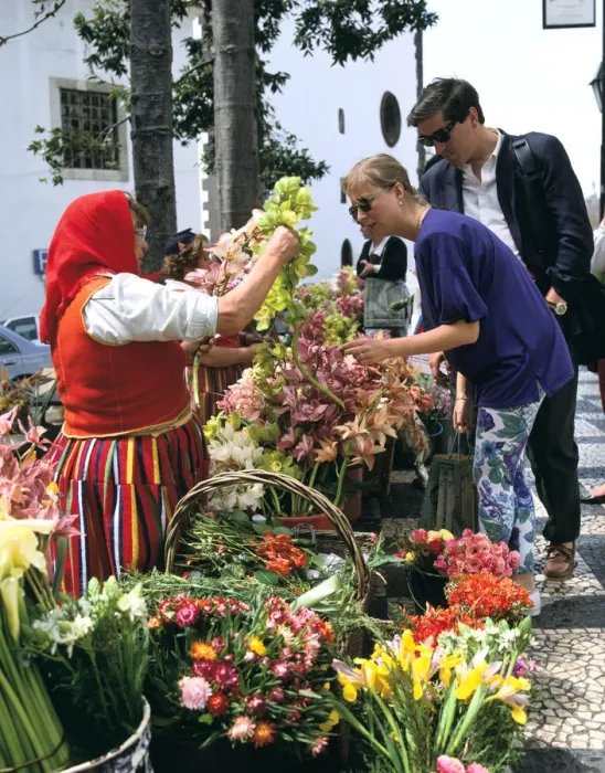 Framed Print : Flower seller, Funchal, Madeira, Portugal Framed Print : Flower seller, Funchal, Madeira, Portugal