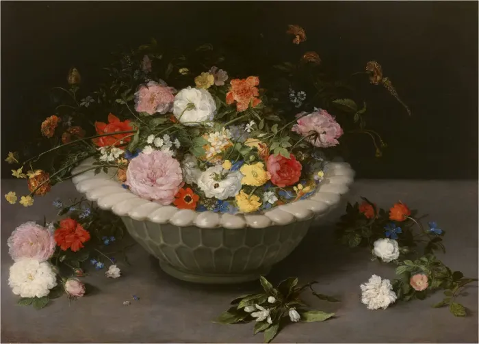 Framed Print : Flower vase, 1615. Creator: Brueghel, Jan, the Elder (1568-1625) Framed Print : Flower vase, 1615. Creator: Brueghel, Jan, the Elder (1568-1625)