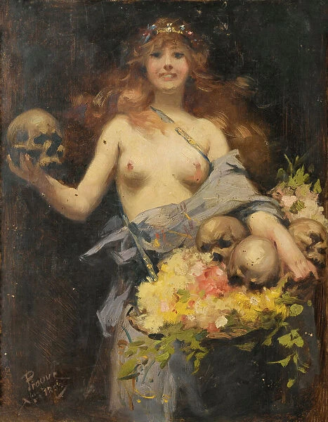 The flower vendor, 1882. Creator: Prouve, Victor (1858-1943)