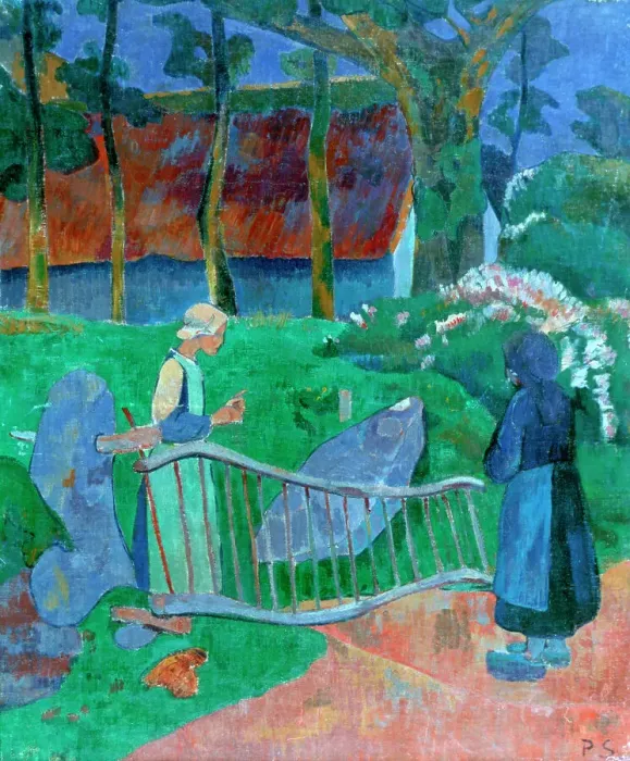 Framed Print : The Flowered Gate, 1889. Artist: Paul Serusier Framed Print : The Flowered Gate, 1889. Artist: Paul Serusier