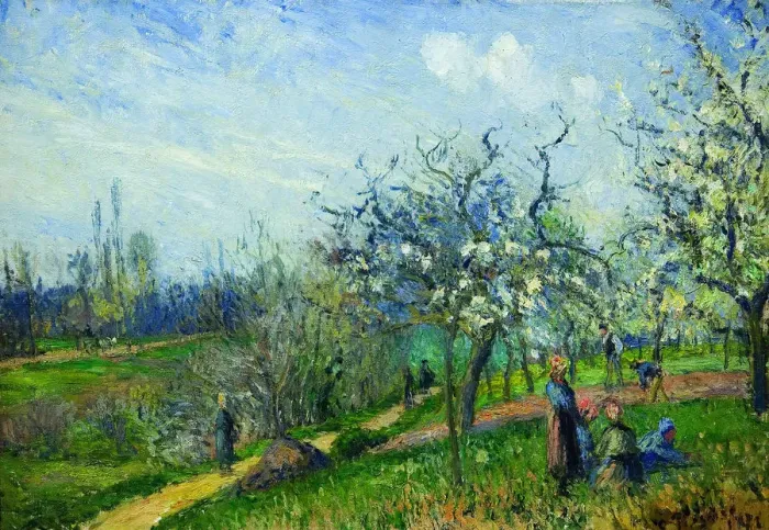 Framed Print : Flowering Orchard, 1871 Framed Print : Flowering Orchard, 1871