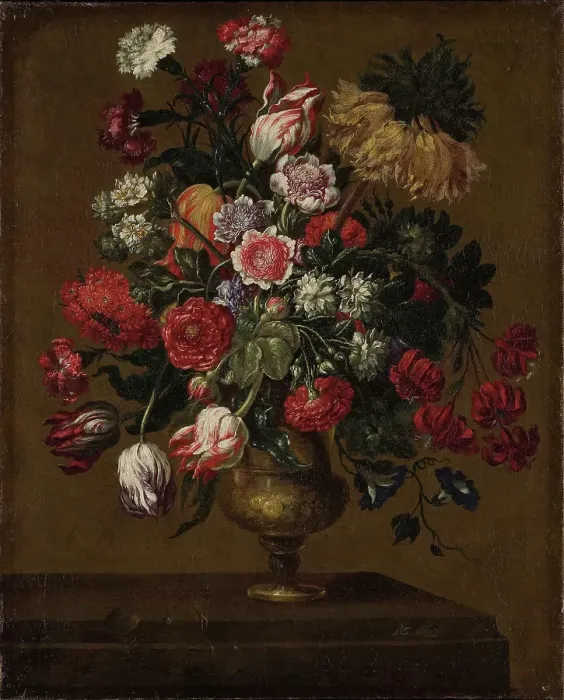 Framed Print : Flowerpiece, 1699. Creator: Andrea Scacciati Framed Print : Flowerpiece, 1699. Creator: Andrea Scacciati