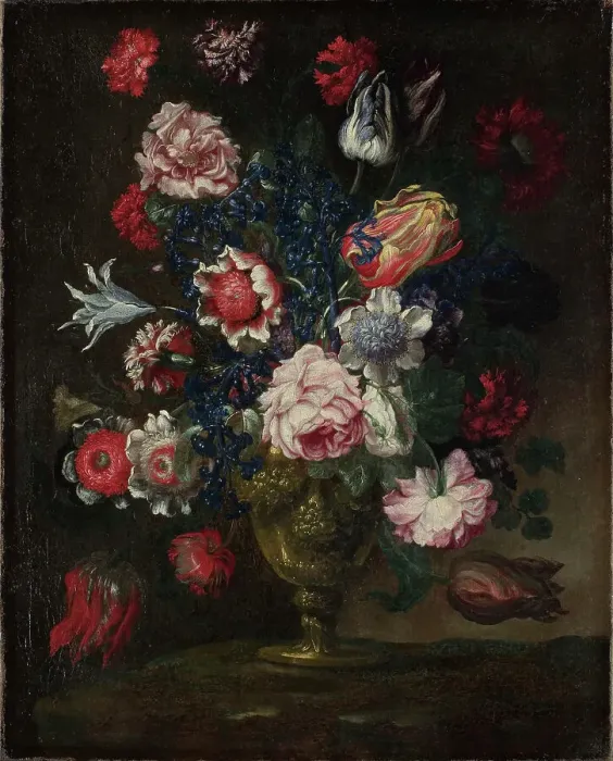 Framed Print : Flowerpiece, 17th century. Creator: Andrea Scacciati Framed Print : Flowerpiece, 17th century. Creator: Andrea Scacciati