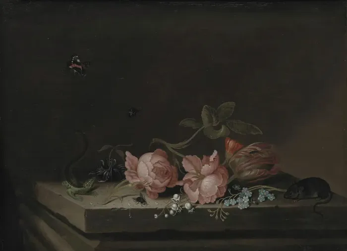 Framed Print : Flowers, 1623-1649. Creator: Jan Baptist van Fornenburgh Framed Print : Flowers, 1623-1649. Creator: Jan Baptist van Fornenburgh
