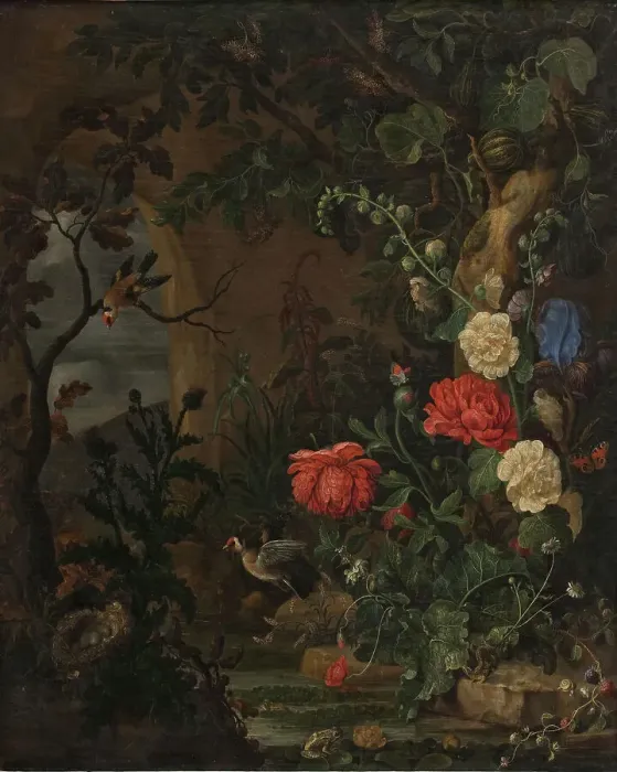 Framed Print : Flowers, 1645-1707. Creator: Hendrik Schoock