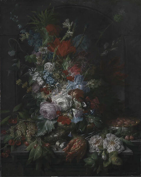 Flowers, 1715-1789. Creator: Dominicus Gottfried Waerdigh