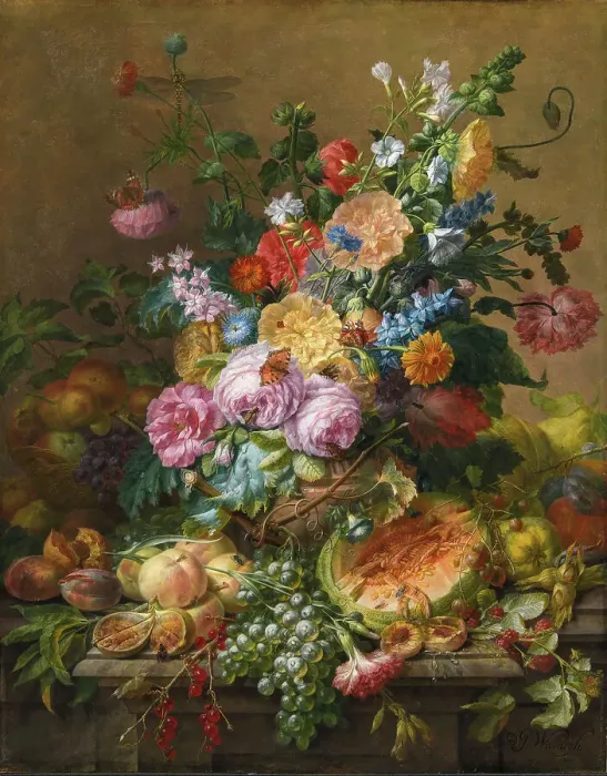 Framed Print : Flowers, 1715-1789. Creator: Dominicus Gottfried Waerdigh Framed Print : Flowers, 1715-1789. Creator: Dominicus Gottfried Waerdigh