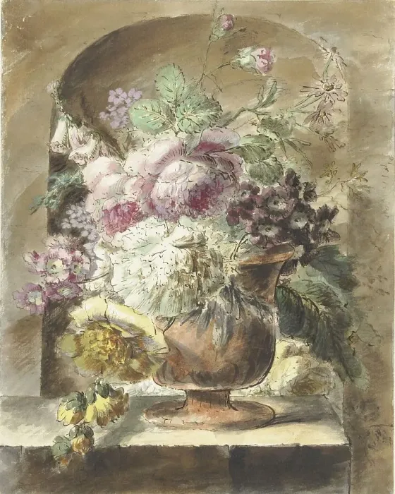 Framed Print : Flowers, 1745-1784. Creator: Pieter van Loo Framed Print : Flowers, 1745-1784. Creator: Pieter van Loo