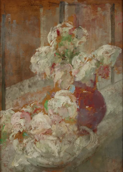 Framed Print : Flowers, 1913. Creator: Olga Boznanska Framed Print : Flowers, 1913. Creator: Olga Boznanska