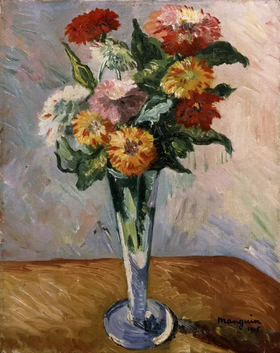 Framed Print : Flowers, 1915. Artist: Henri Manguin Framed Print : Flowers, 1915. Artist: Henri Manguin